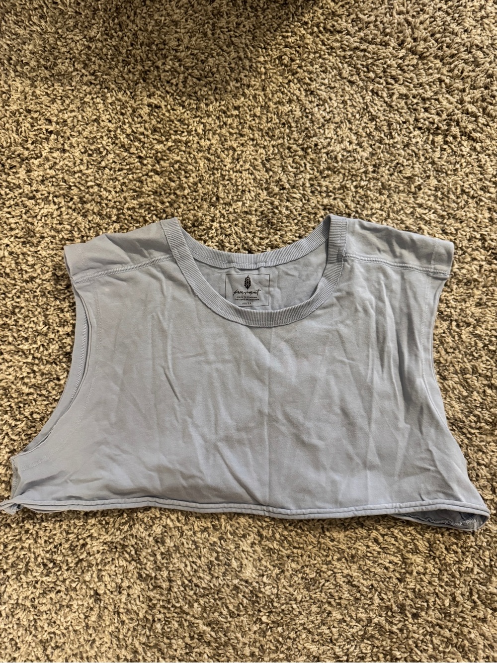 FP Movement by Free People Pale Blue Cropped Muscle Tank